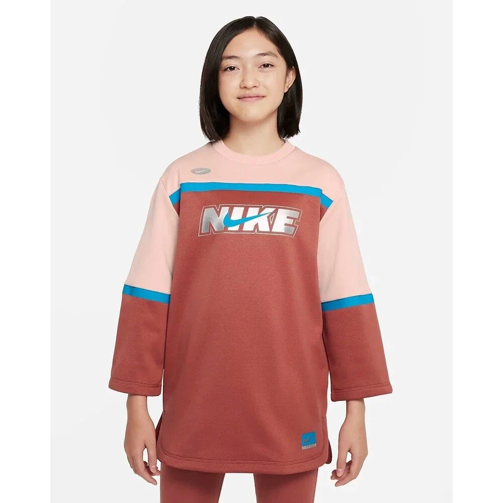 Nike Therma-FIT Icon Clash Big Kids' (Girls') Top Canyon Rust Medium M
